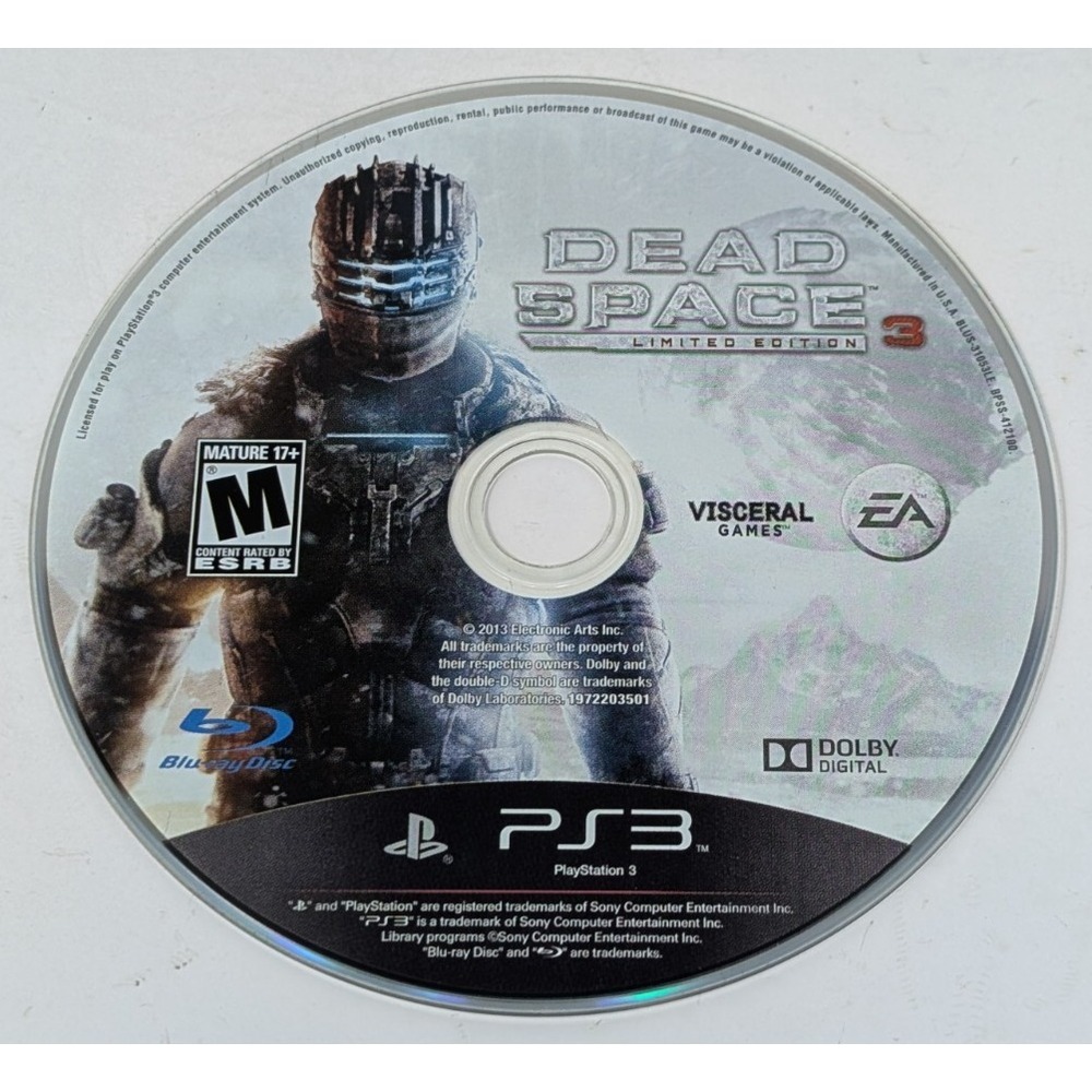 PS3 Dead Space 3 Limited Edition Sony Playstation 3 Disc Only